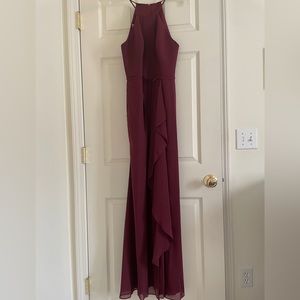 David’s Bridal Merlot bridesmaid dress
